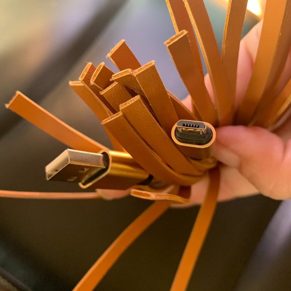 NEW PUGS Copper Micro USB Cable Charge & Sync Tassel clip - Samsung Sony Google - Picture 3 of 6